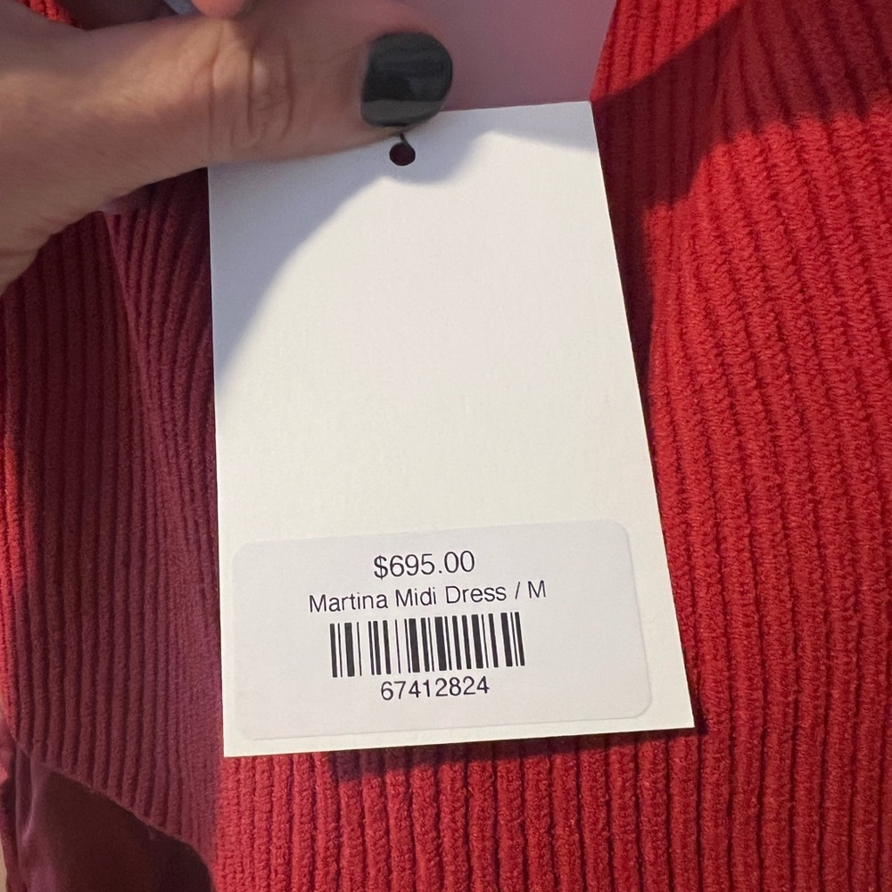 NWT ALC Martina MIDI Dress in Spice Red M - Picture 6 of 9